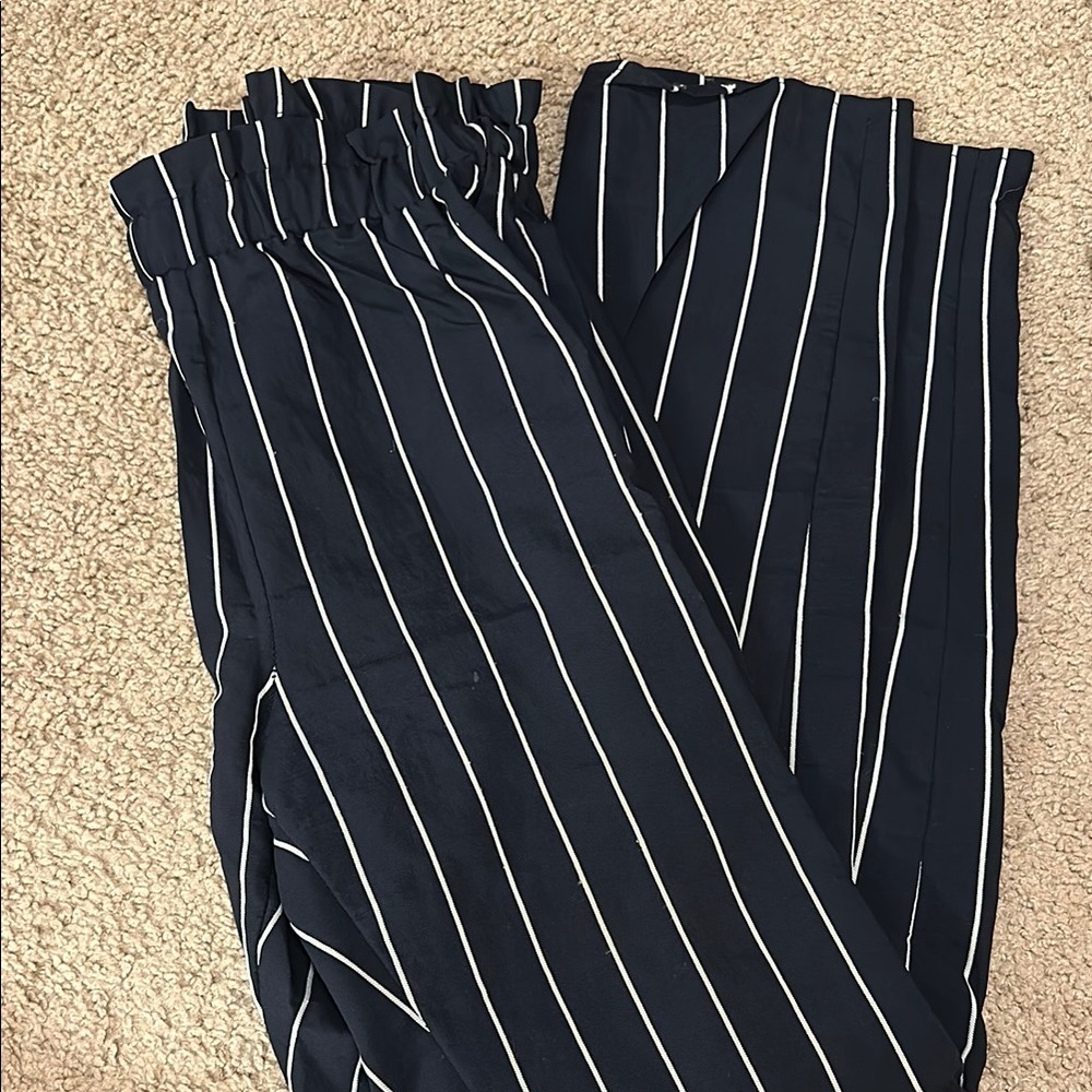 Striped Navy Women's Pants